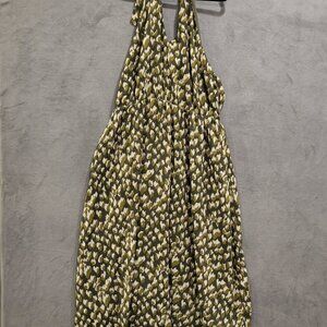 Banana Republic Halter Maxi Dress Women's Size Large Artsy Boho‎ Summer Beach